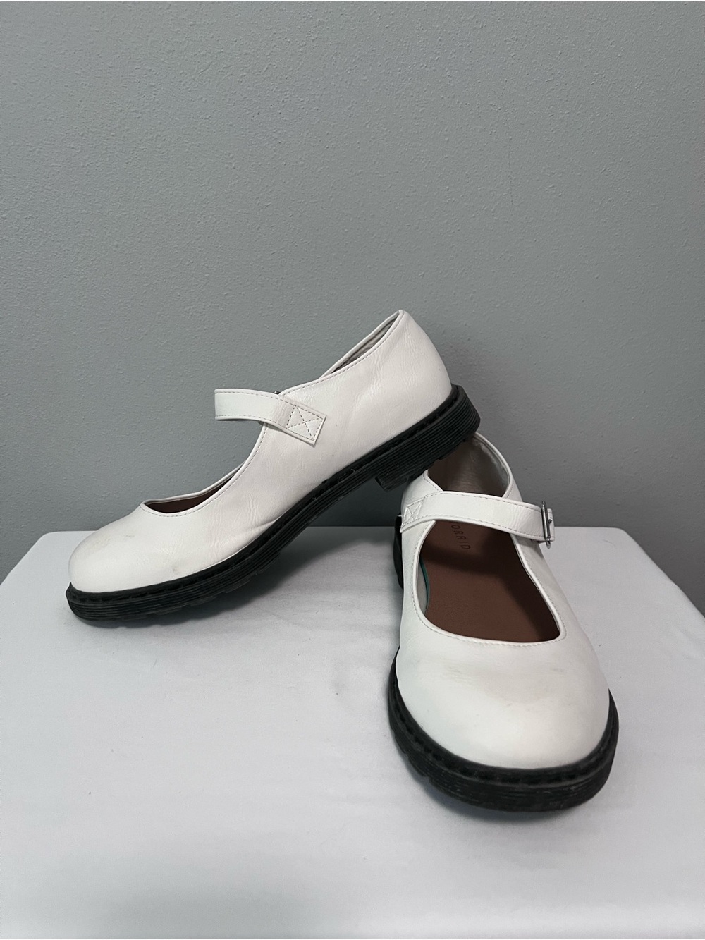 Torrid White Mary Janes with Black Soles Size 10WW